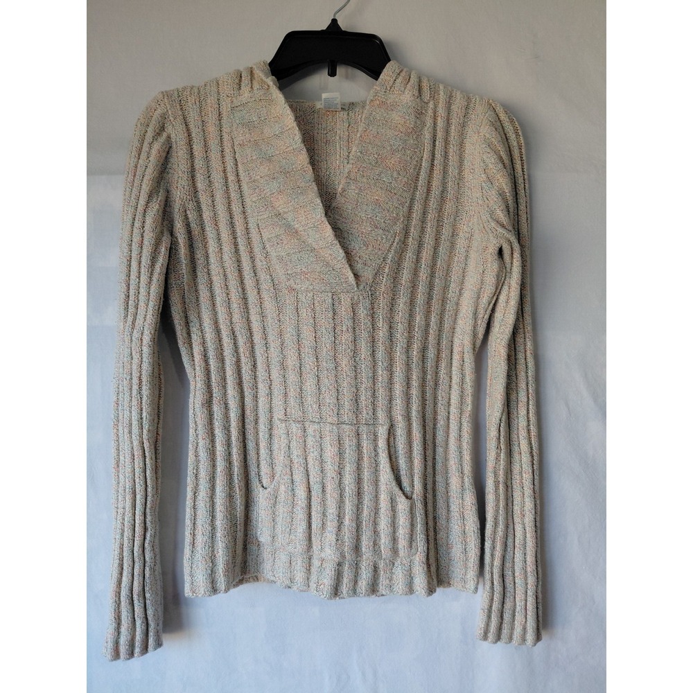 Maurices Hooded Cream Speckle Sweater Large EUC
